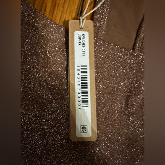 SKIMS Glitter Swim Metallic Dress in Cocoa Size 3X NWT! - Picture 5 of 11